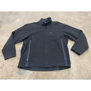 Arcteryx Jacket Mens Large Black Gore Tex Wool Cashmere Softshell Full Zip